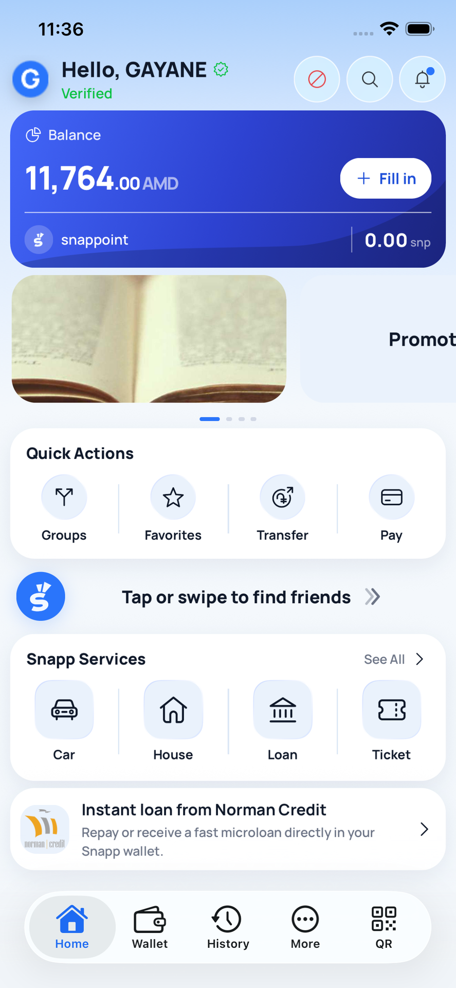 Snapp app dashboard